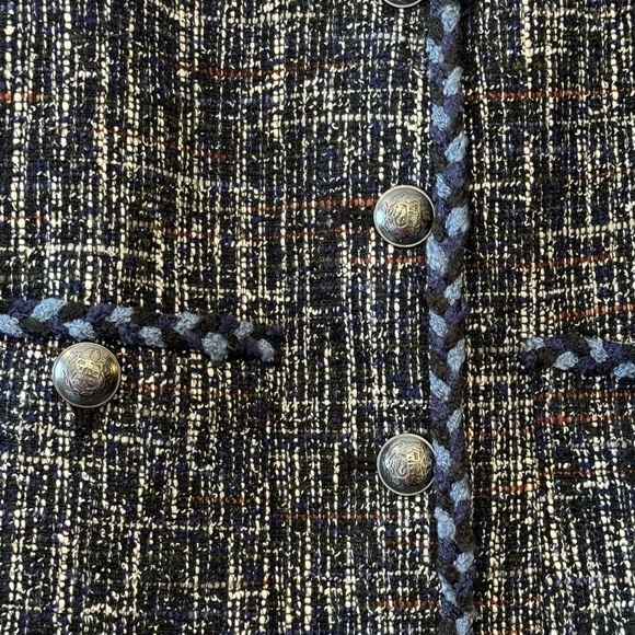 Loft Petites Cropped Tweed Jacket Size MP - Picture 9 of 11